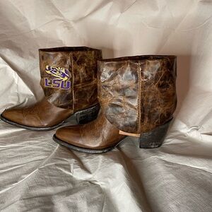 #Gameday brown mid-calf LSU boots